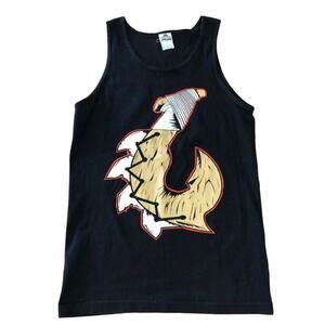 HI Demand fish hook Hawaiian design black tank top Small